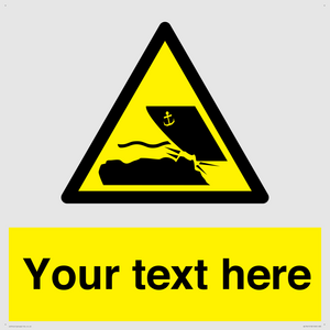 Custom Warning submerged objects in watercraft areas